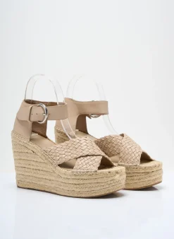 Espadrilles Marc Fisher Beige Talon Haut De 10cm Et Plus
