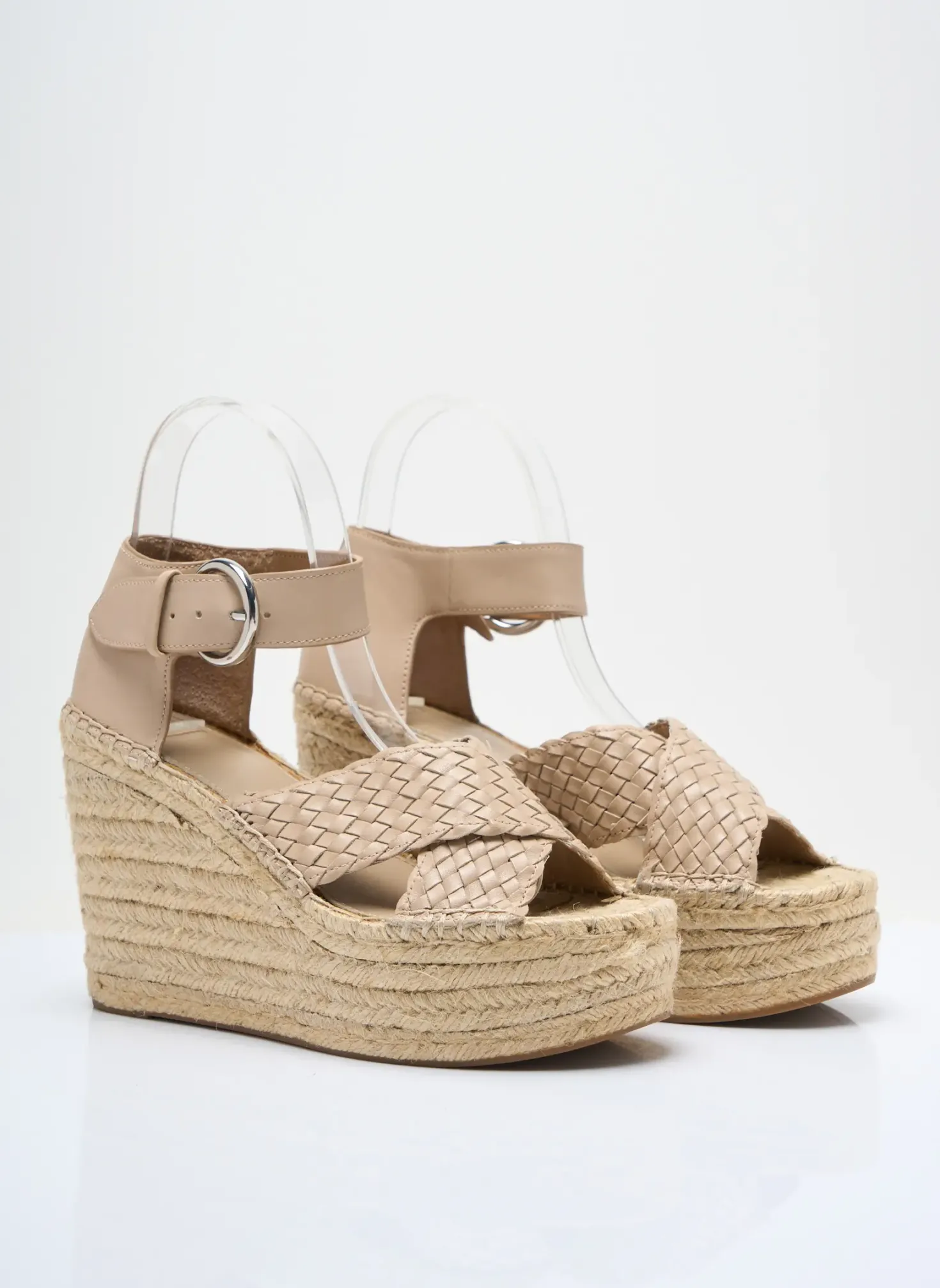 Espadrilles Marc Fisher Beige Talon Haut De 10cm Et Plus