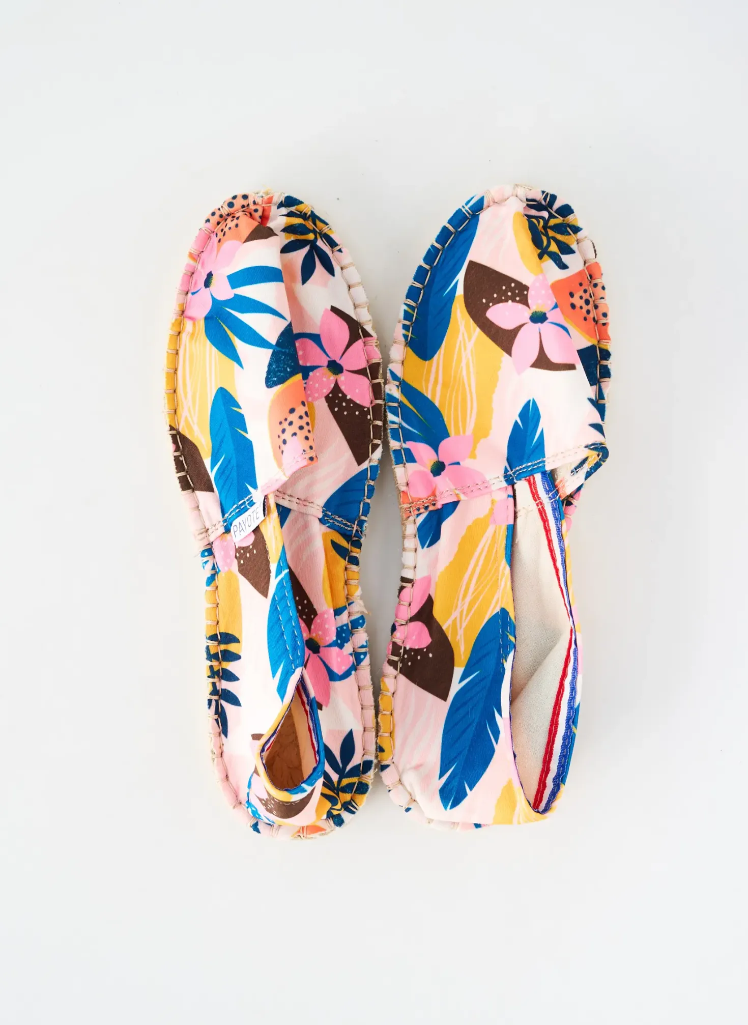 Espadrilles Payote Blanc Talon Plat Jusqu'à 3cm