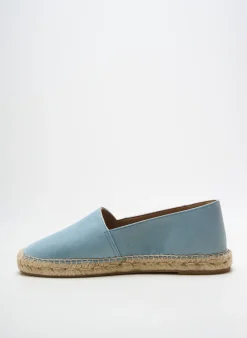 Espadrilles Pölka Bleu Talon Plat Jusqu'à 3cm
