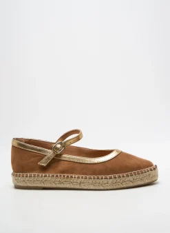 Espadrilles Pölka Marron Talon Plat Jusqu'à 3cm