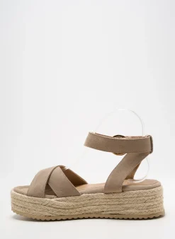 Espadrilles Raquel Perez Beige Talon De 4 À 6cm