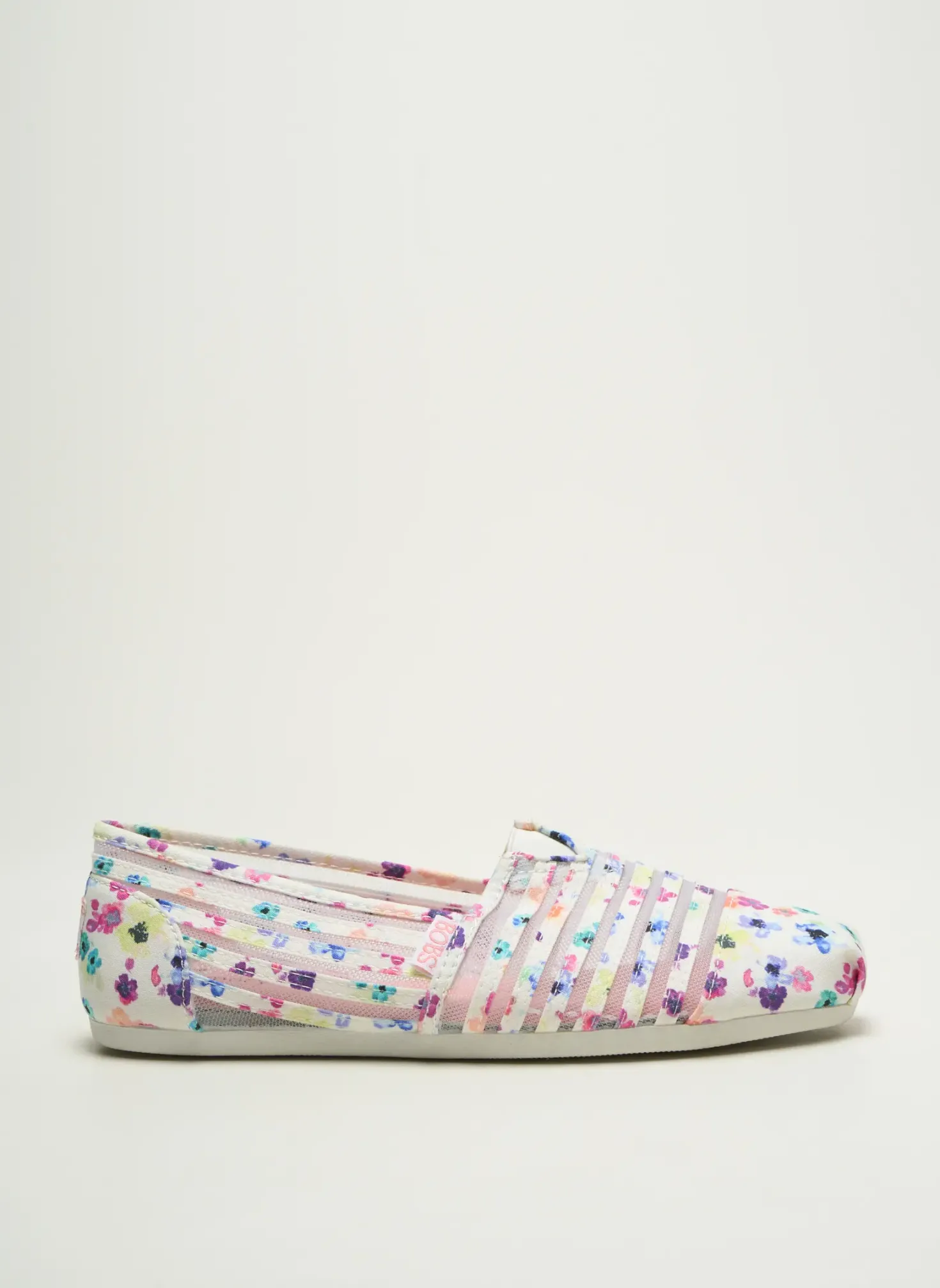 Espadrilles Skechers Blanc Talon Plat Jusqu'à 3cm