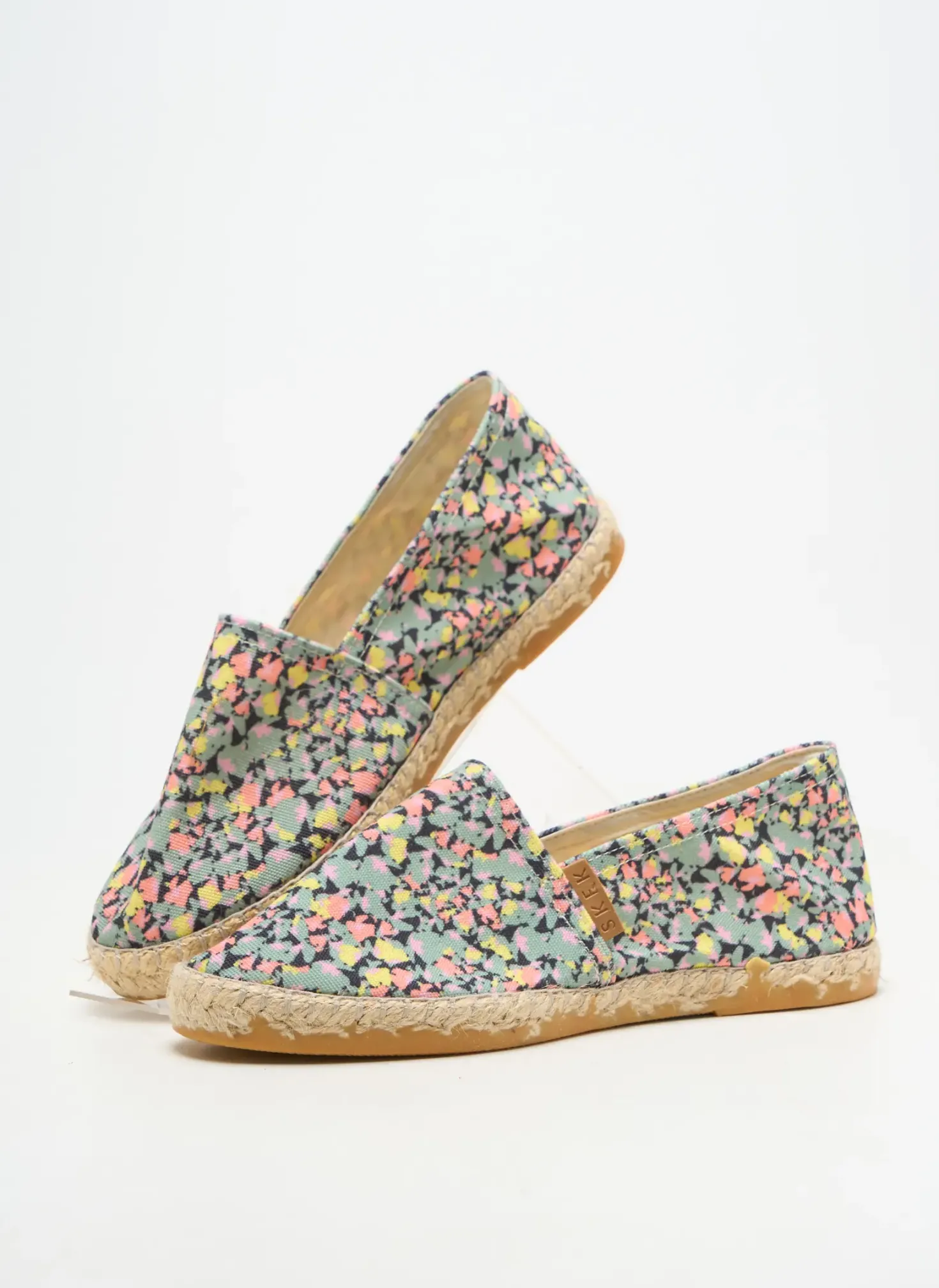 Espadrilles Skfk Vert Talon Plat Jusqu'à 3cm