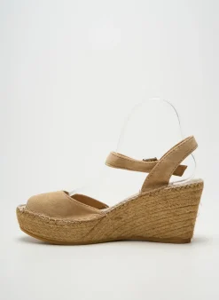 Espadrilles Toni Pons Beige Talon De 7 À 9cm