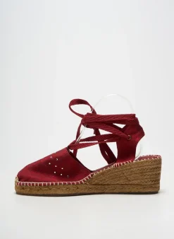 Espadrilles Toni Pons Rouge Talon De 4 À 6cm