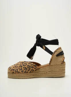 Espadrilles Unisa Beige Talon De 4 À 6cm