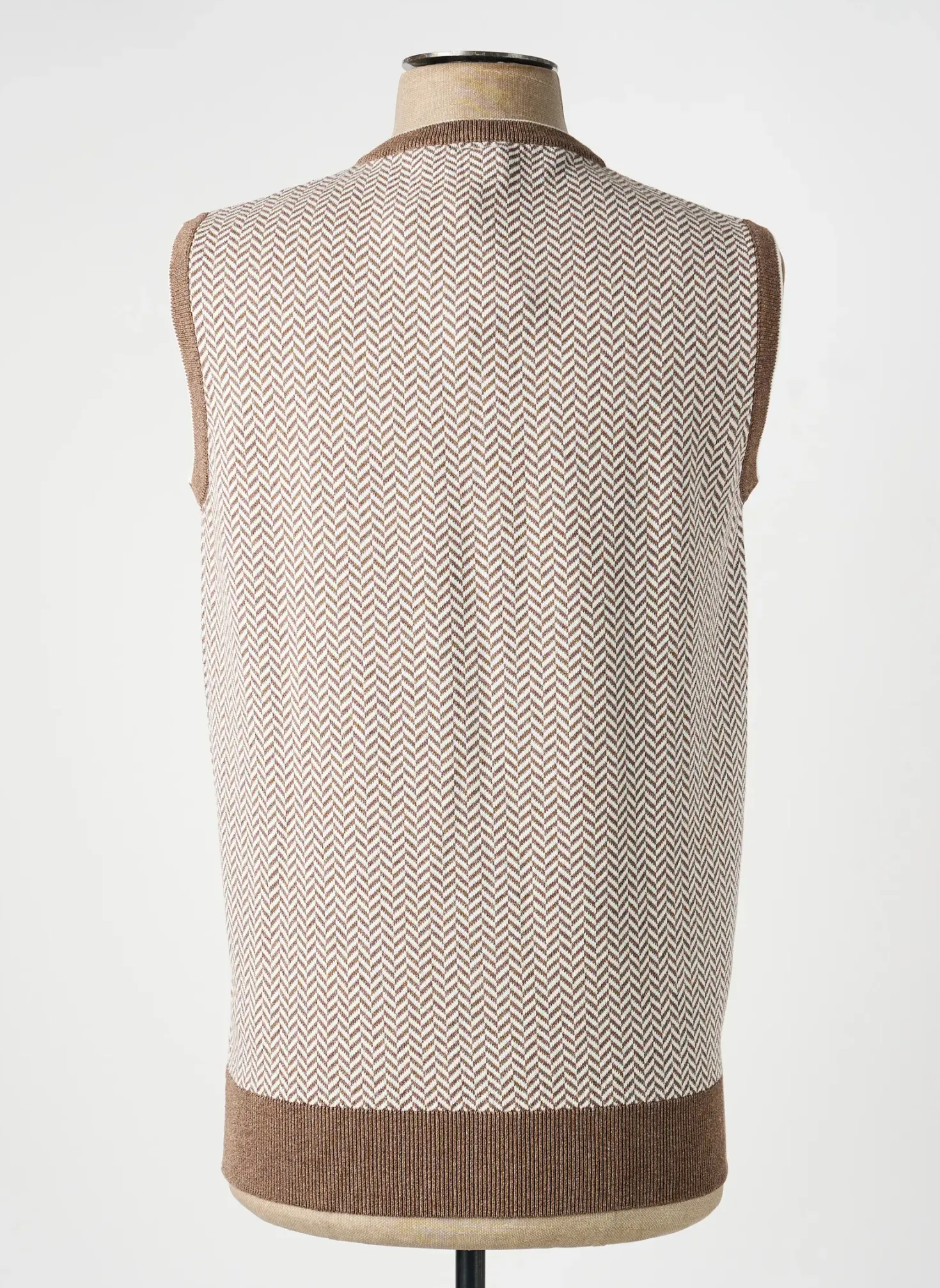 Gilet Manches Courtes Eleventy Marron