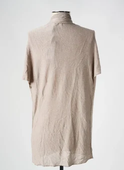 Gilet Manches Courtes La Fee Maraboutee Beige
