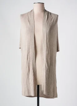 Gilet Manches Courtes La Fee Maraboutee Beige