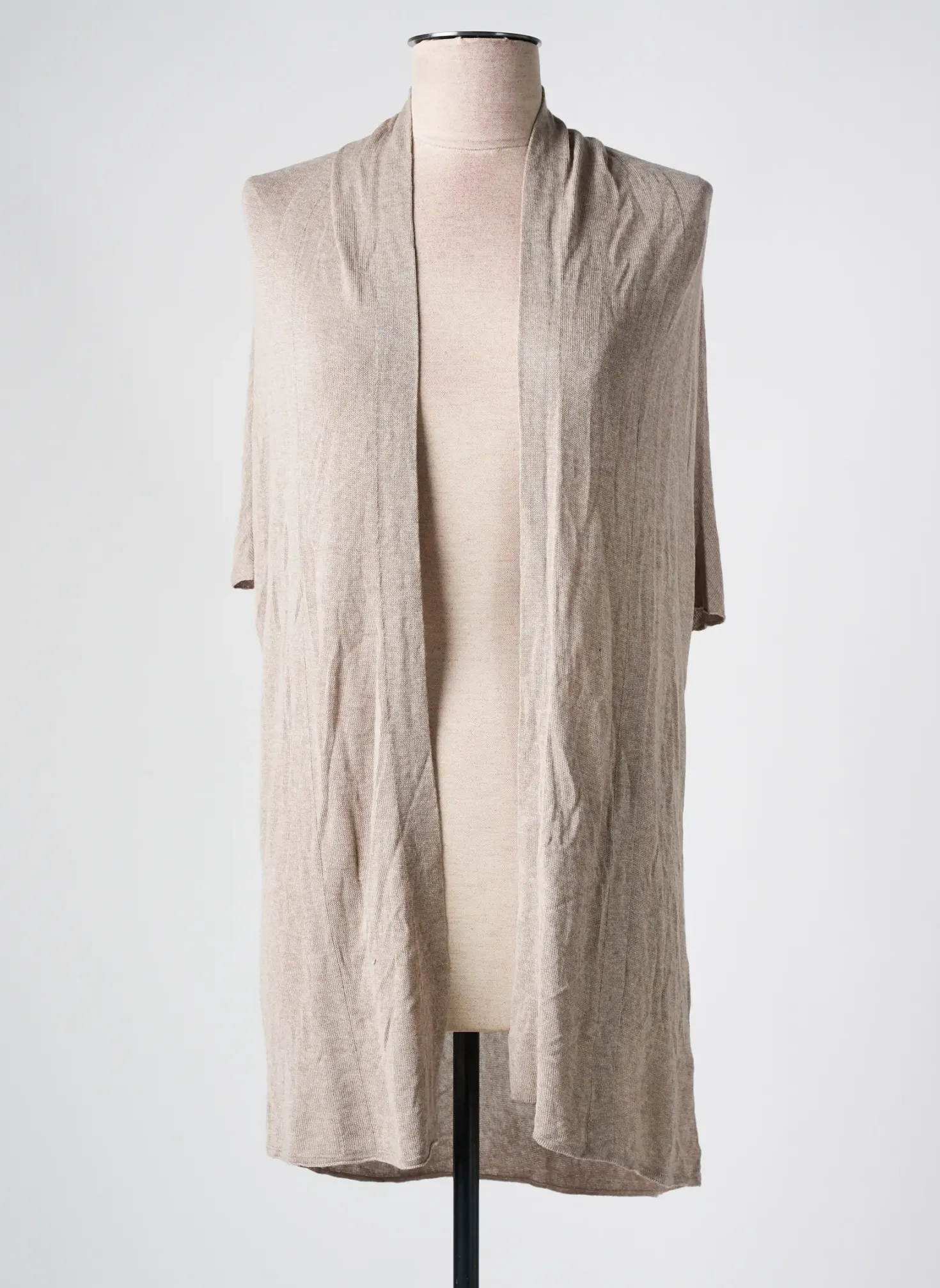 Gilet Manches Courtes La Fee Maraboutee Beige