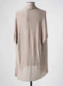 Gilet Manches Courtes La Fee Maraboutee Beige