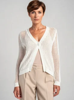 Gilet Manches Longues Barbara Lebek Blanc