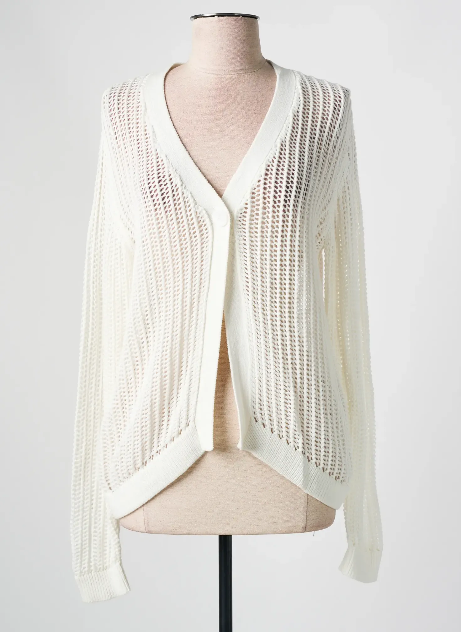 Gilet Manches Longues Barbara Lebek Blanc