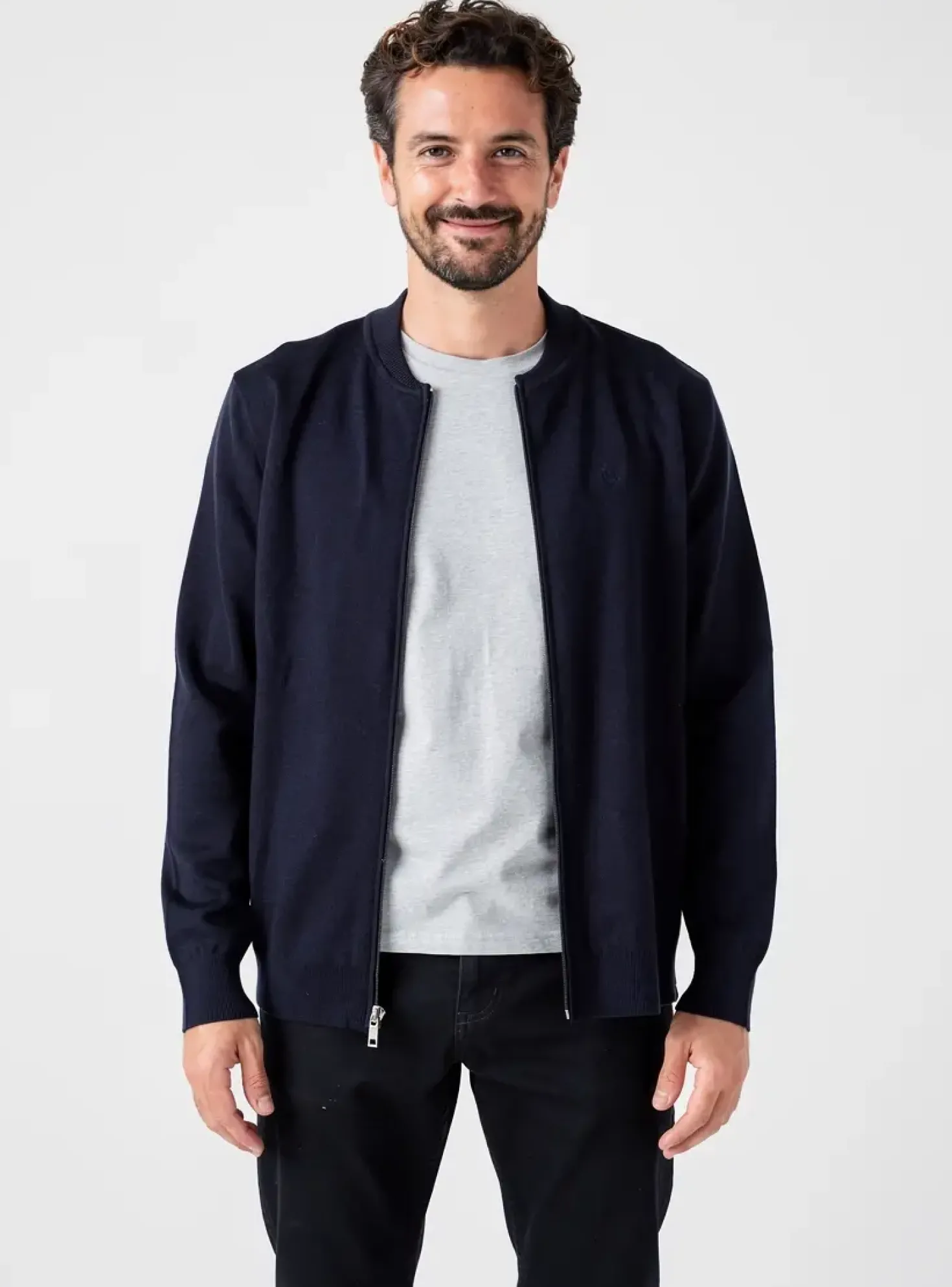 Gilet Manches Longues Cambridge Bleu