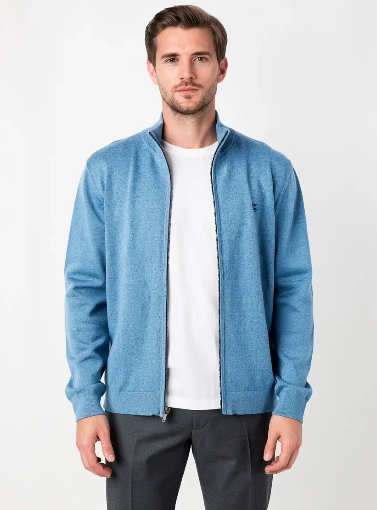 Gilet Manches Longues Cambridge Bleu