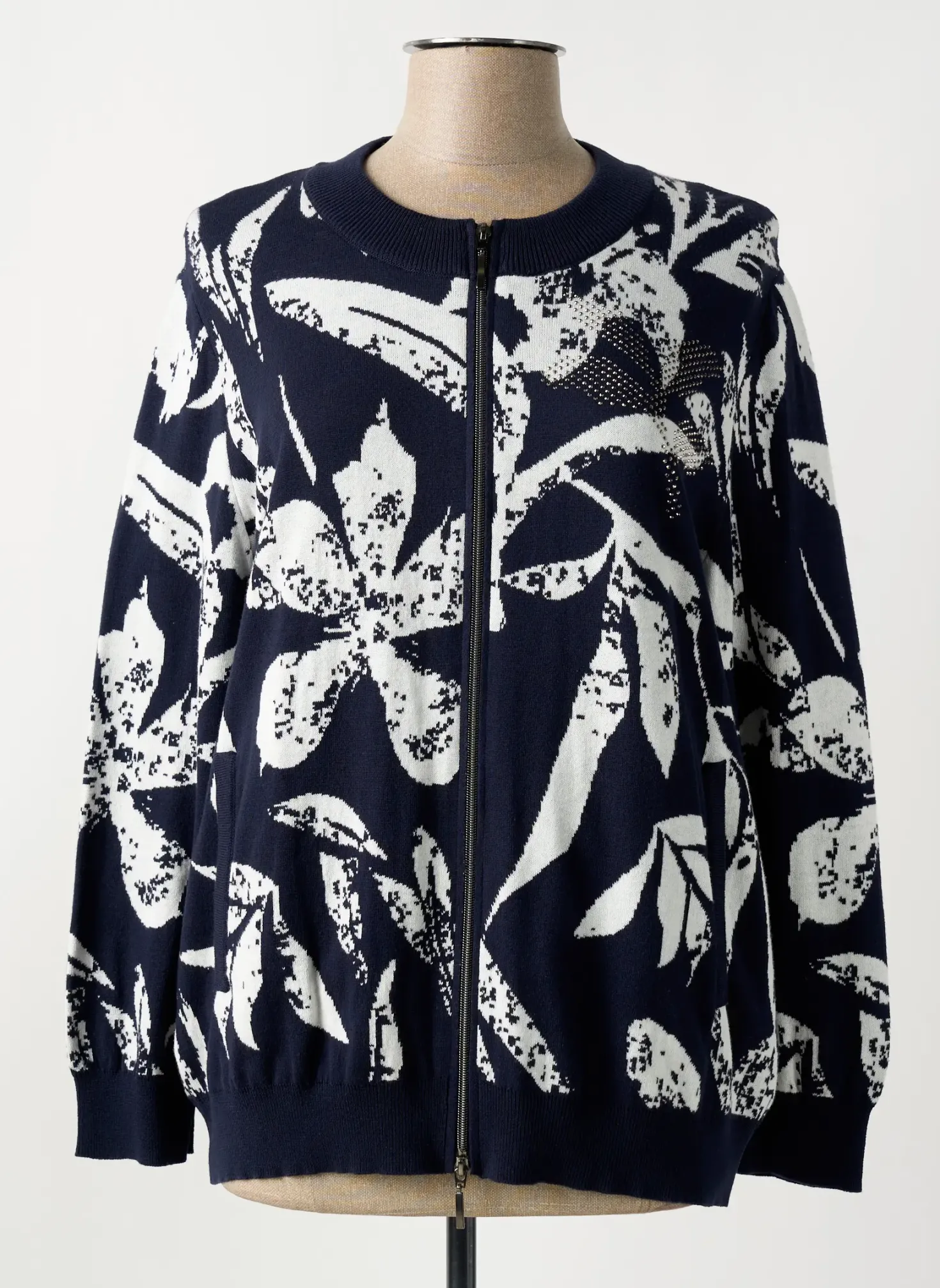 Gilet Manches Longues Frank Walder Bleu