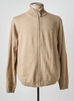 Gilet Manches Longues Gant Beige