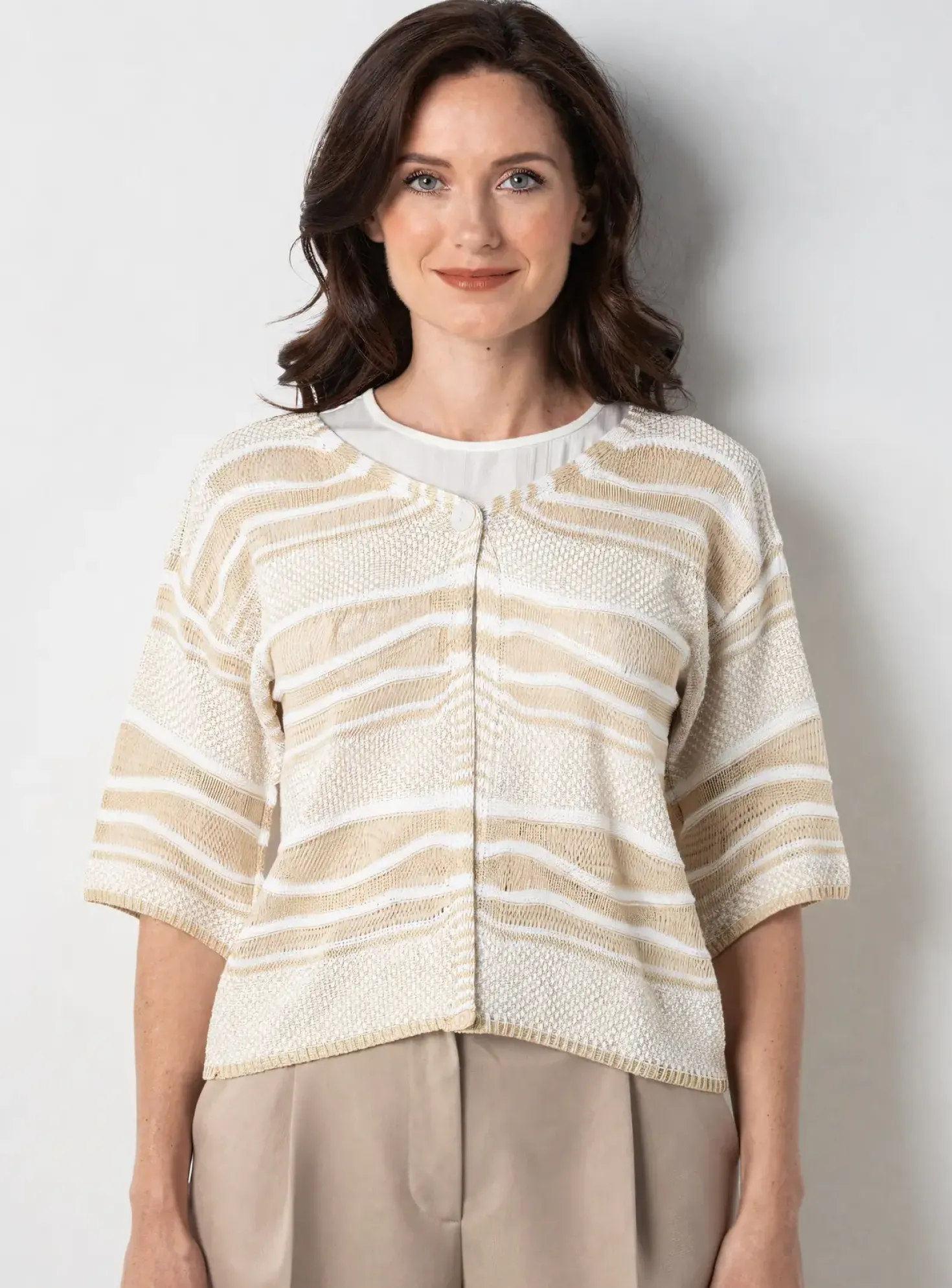 Gilet Manches Longues I.odena Beige