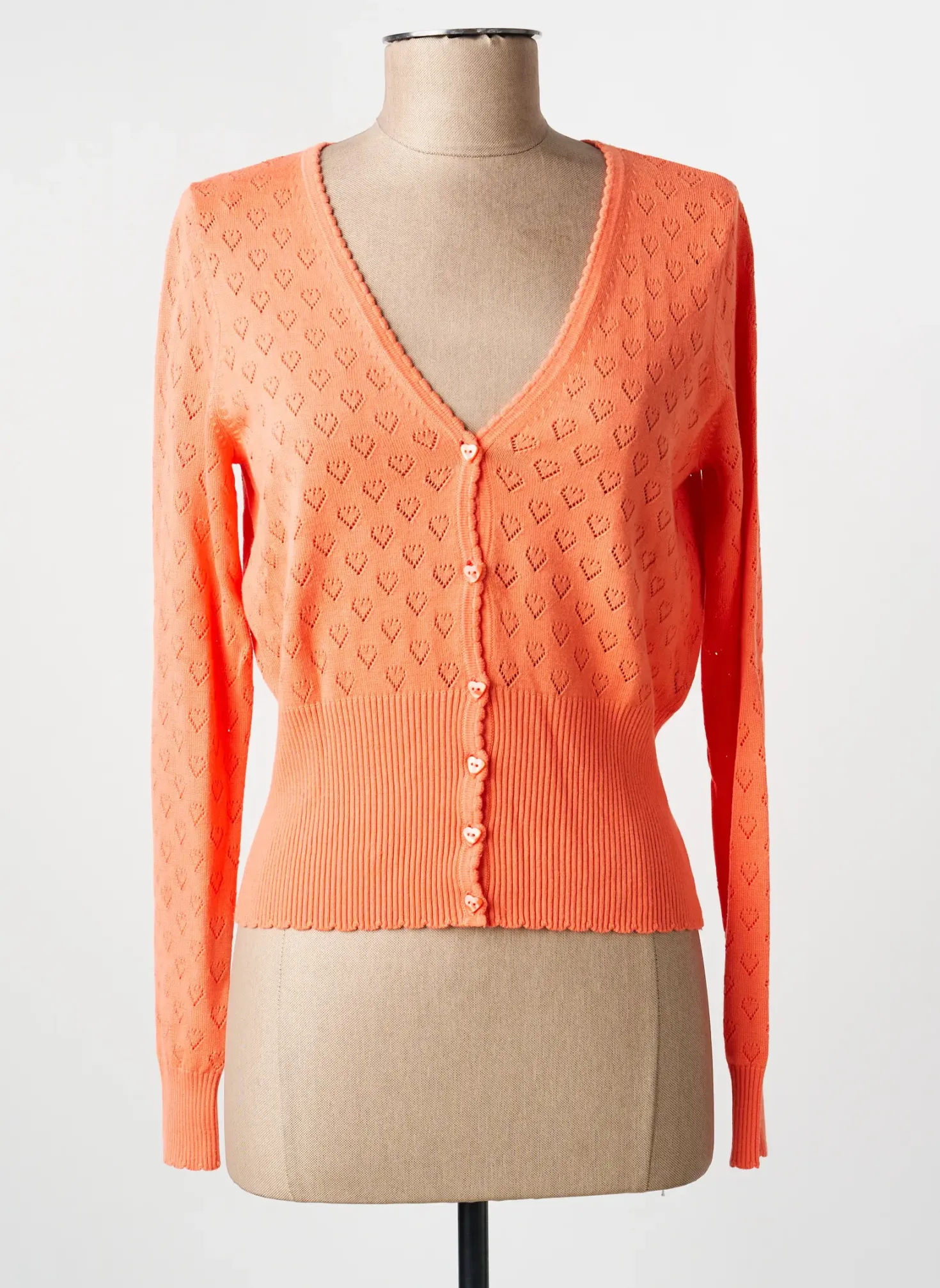 Gilet Manches Longues King Louie Orange