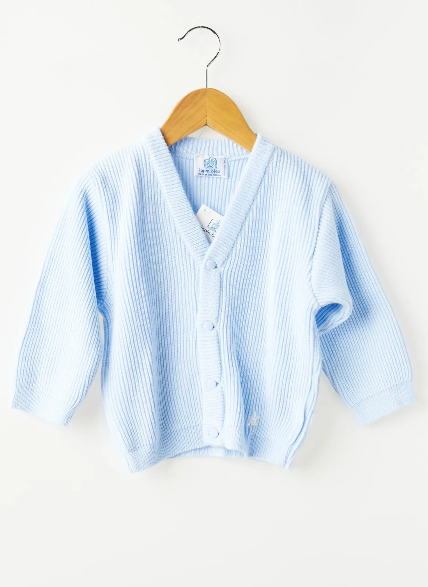 Gilet Manches Longues Lapin Bleu Bleu