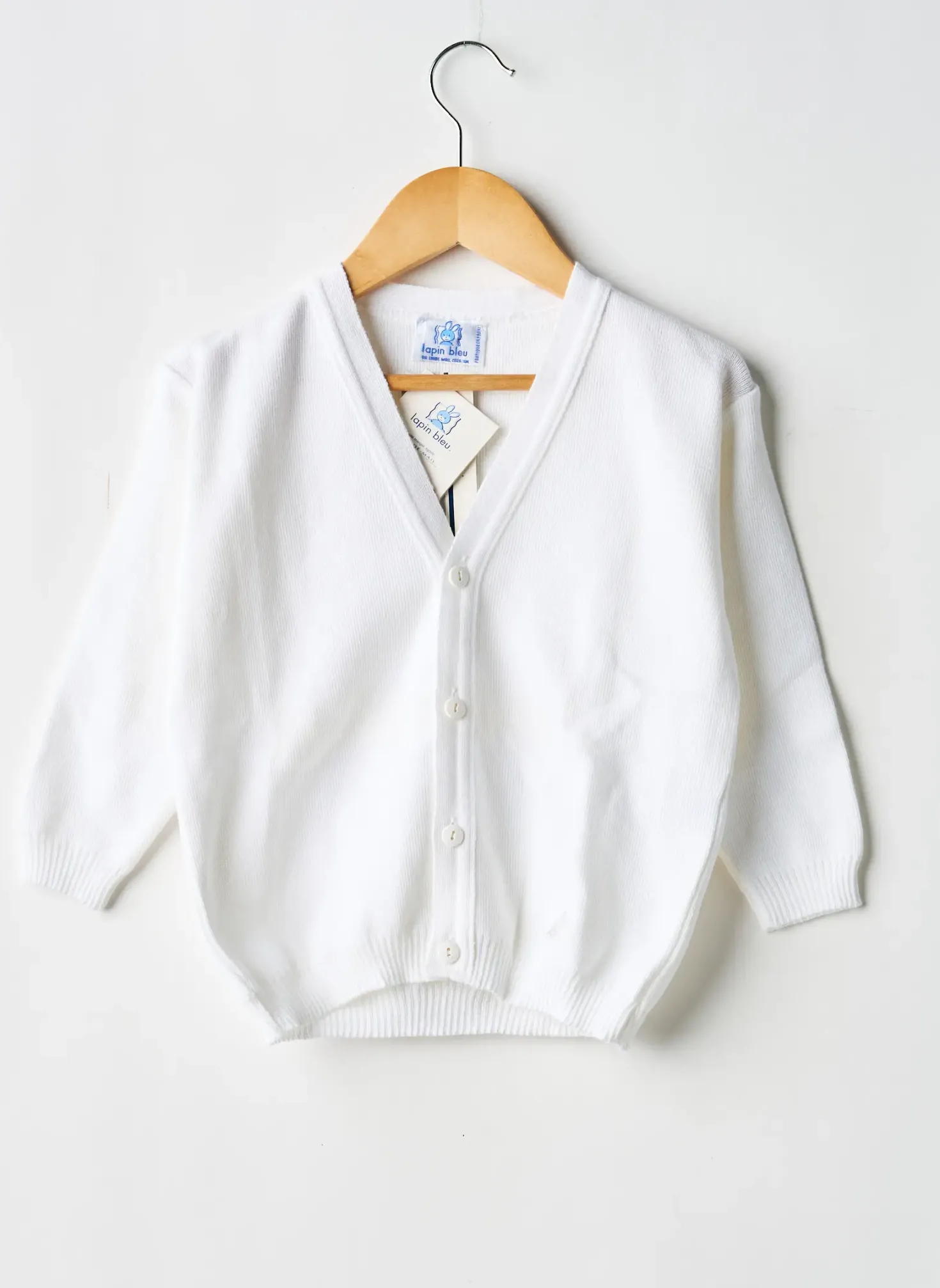 Gilet Manches Longues Lapin Bleu Blanc