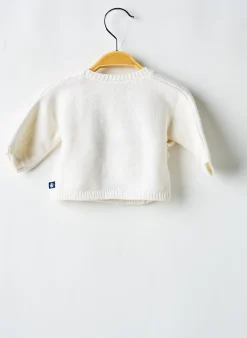 Gilet Manches Longues Petit Bateau Blanc