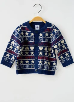 Gilet Manches Longues Petit Bateau Bleu