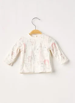 Gilet Manches Longues 3 Pommes Ecru