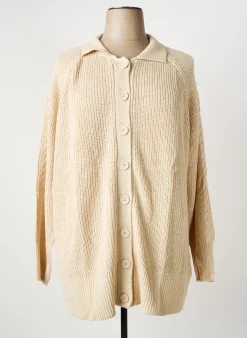 Gilet Manches Longues Sheego Beige