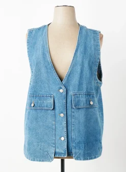 Gilet Sans Manche Jcl Bleu