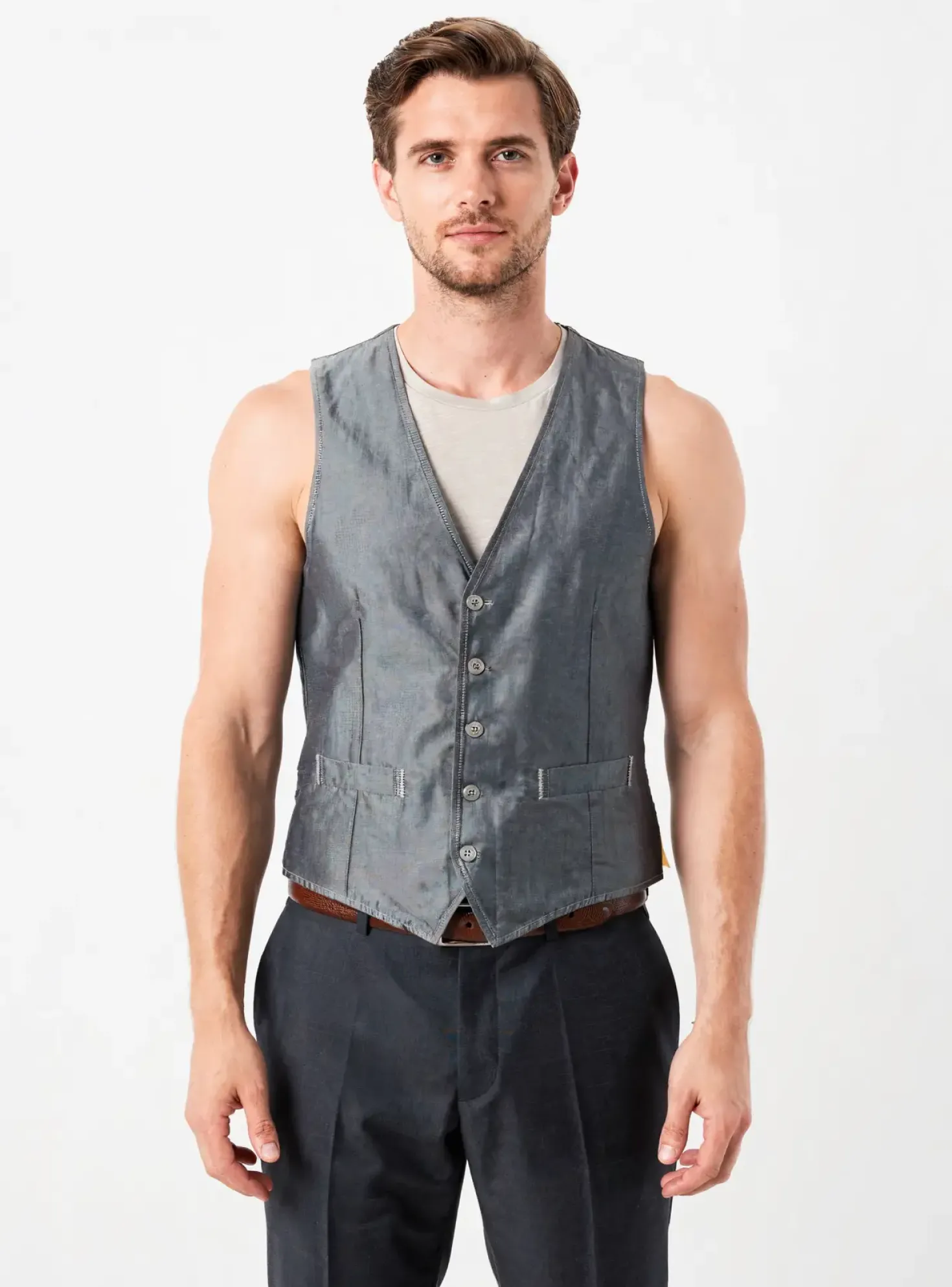 Gilet Sans Manche L.b.m.1911 Gris