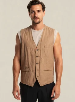 Gilet Sans Manche Maison Woolies Marron