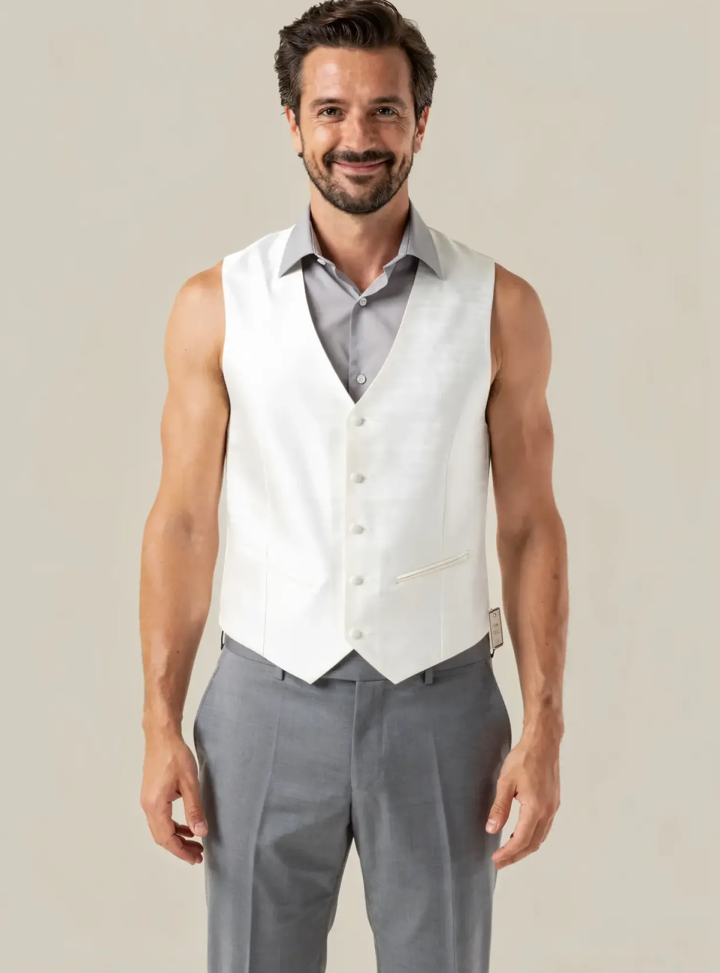 Gilet Sans Manche Man Story Beige