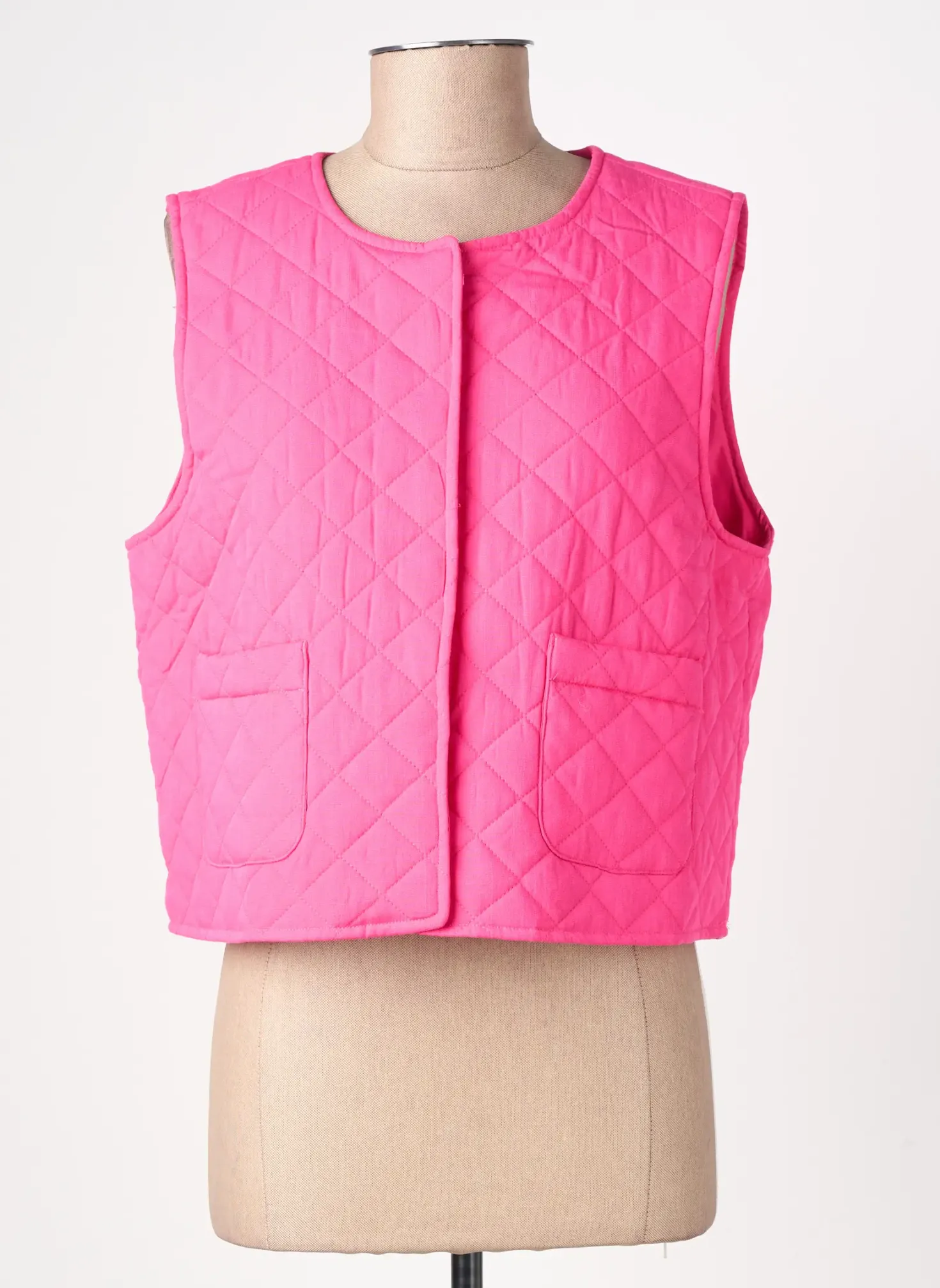 Gilet Sans Manche Pieces Rose