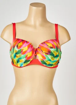 Haut De Maillot De Bain Antigel Rouge Haut Soutien-gorge Moulé