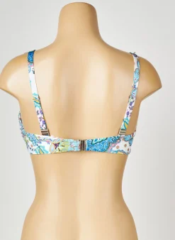 Haut De Maillot De Bain Antigel Bleu Haut Soutien-gorge Moulé