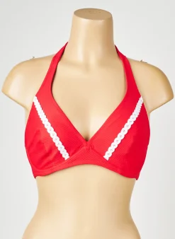 Haut De Maillot De Bain Antigel Rouge Haut Soutien-gorge Emboitant