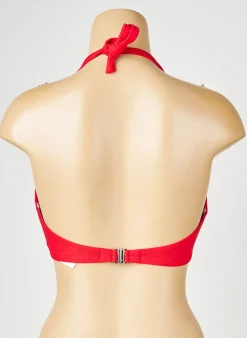 Haut De Maillot De Bain Antigel Rouge Haut Soutien-gorge Emboitant