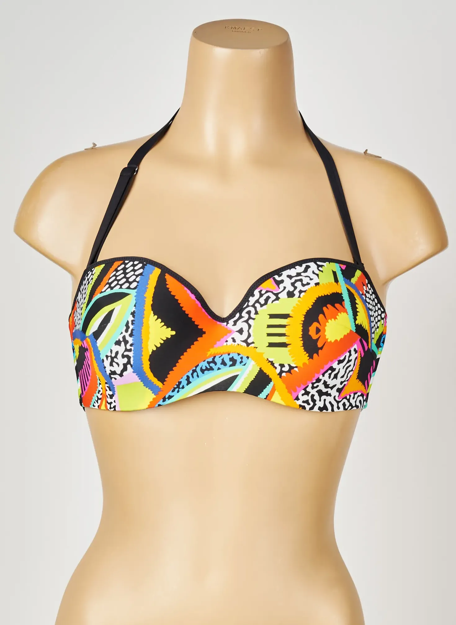 Haut De Maillot De Bain Antigel Noir Haut Soutien-gorge Moulé