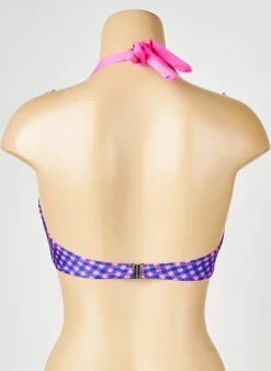 Haut De Maillot De Bain Antigel Bleu Haut Soutien-gorge Moulé