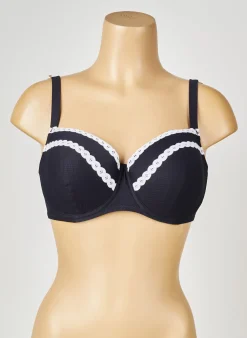 Haut De Maillot De Bain Antigel Noir Haut Soutien-gorge Moulé