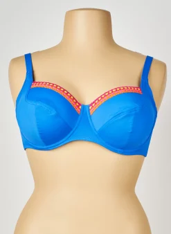 Haut De Maillot De Bain Antigel Bleu Haut Soutien-gorge Emboitant