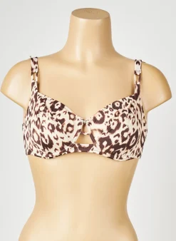 Haut De Maillot De Bain Antigel Beige Haut Soutien-gorge Emboitant