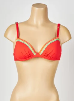 Haut De Maillot De Bain Antigel Orange Haut Soutien-gorge Moulé