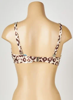 Haut De Maillot De Bain Antigel Beige Haut Soutien-gorge Moulé