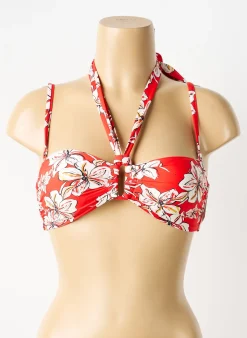 Haut De Maillot De Bain Aubade Rouge Haut Soutien-gorge Avec Mousse De Rembourrage Amovible