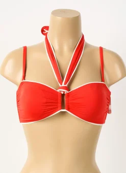 Haut De Maillot De Bain Aubade Rouge Haut Soutien-gorge Avec Mousse De Rembourrage Amovible
