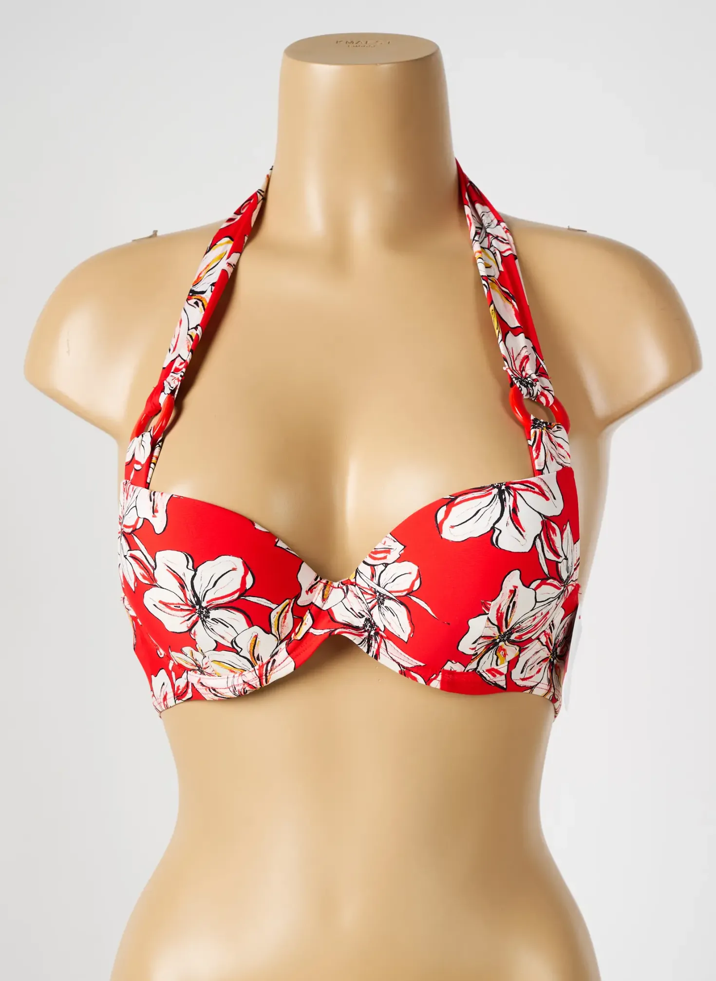 Haut De Maillot De Bain Aubade Rouge Haut Soutien-gorge Push-up