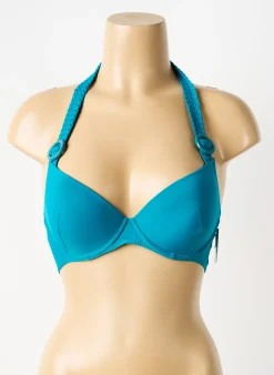 Haut De Maillot De Bain Aubade Bleu Haut Soutien-gorge Moulé